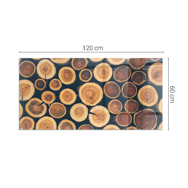Rettangolare vetro sotto stufa Scatola con legno tagliato