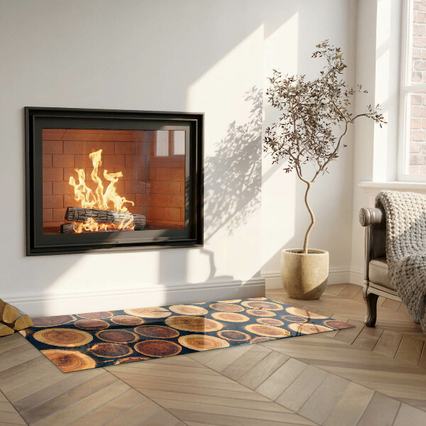 Rettangolare vetro sotto stufa Scatola con legno tagliato