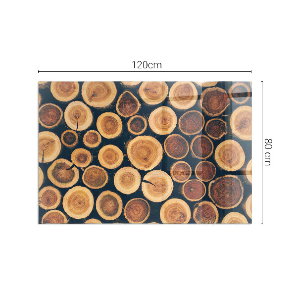 Rettangolare vetro sotto stufa Scatola con legno tagliato
