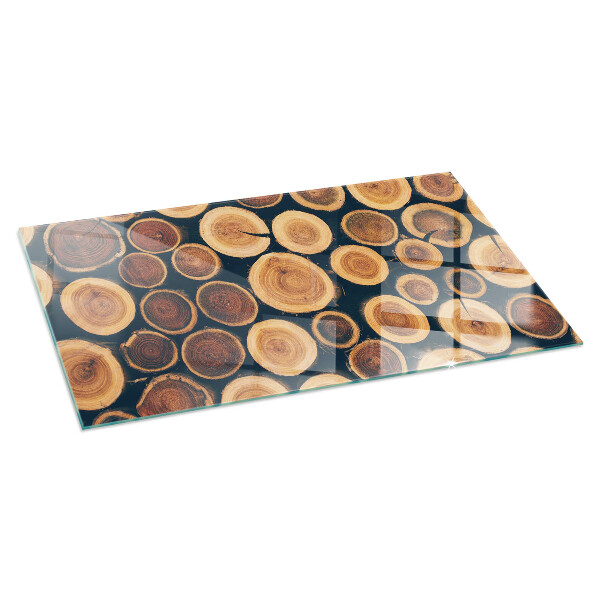 Rettangolare vetro sotto stufa Scatola con legno tagliato