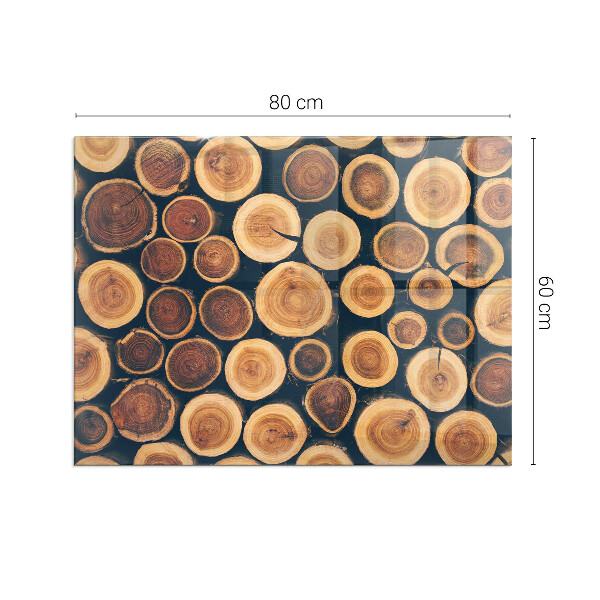 Rettangolare vetro sotto stufa Scatola con legno tagliato