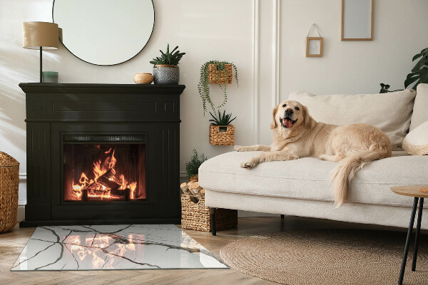 Rettangolare vetro sotto stufa Motivo venato del marmo