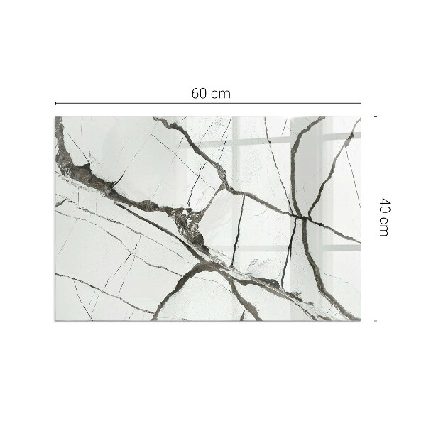 Rettangolare vetro sotto stufa Motivo venato del marmo