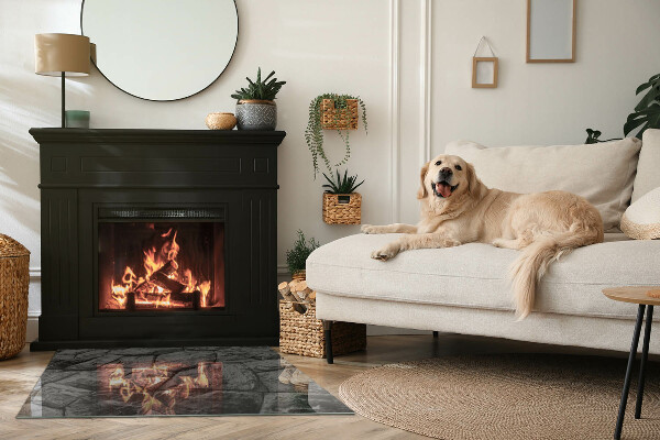 Rettangolare vetro sotto stufa Modello in pietra naturale