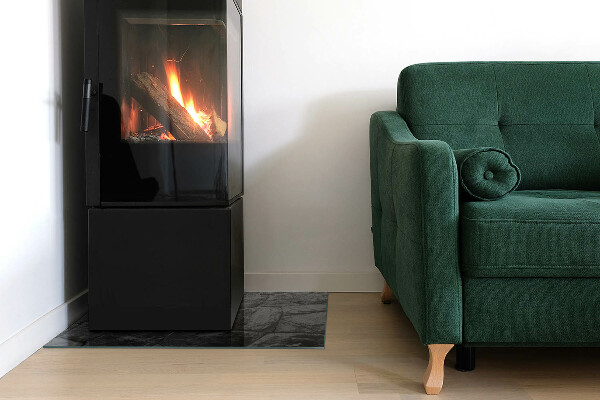 Rettangolare vetro sotto stufa Modello in pietra naturale