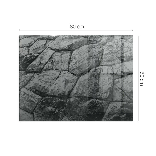 Rettangolare vetro sotto stufa Modello in pietra naturale