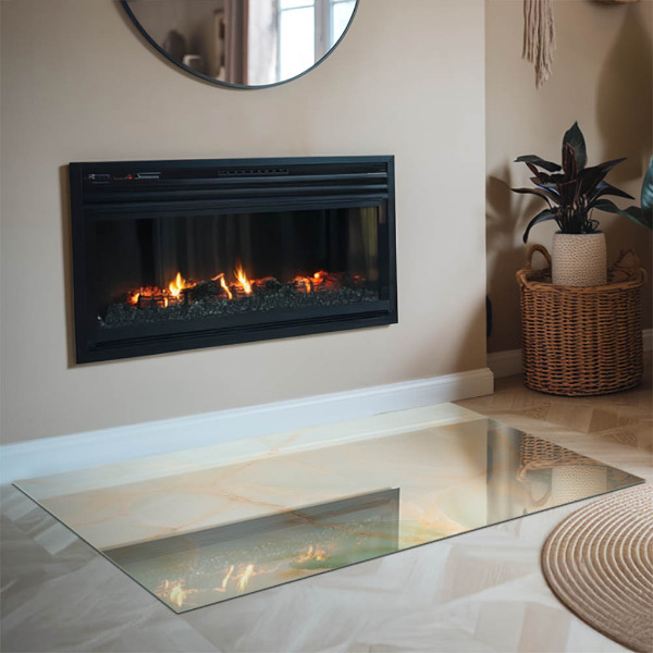 Rettangolare vetro sotto stufa Motivo astratto in marmo