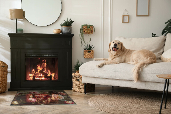 Rettangolare vetro sotto stufa Bouquet di fiori in dettaglio