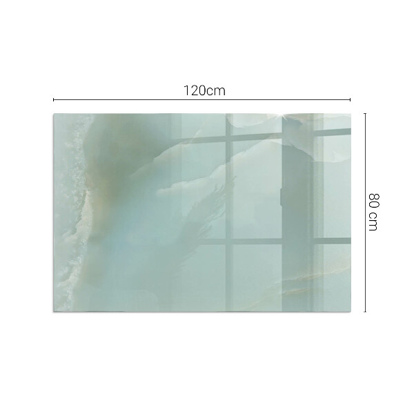 Rettangolare vetro sotto stufa Delicato motivo marmoreo