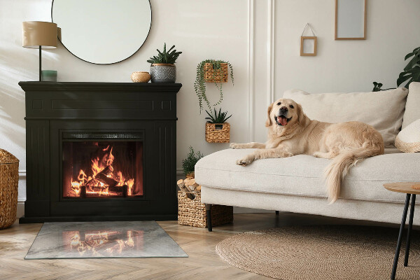 Rettangolare vetro sotto stufa Modello in pietra naturale