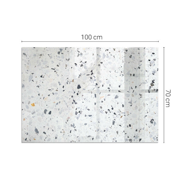 Rettangolare vetro sotto stufa Motivo in pietra con particelle