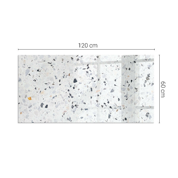 Rettangolare vetro sotto stufa Motivo in pietra con particelle