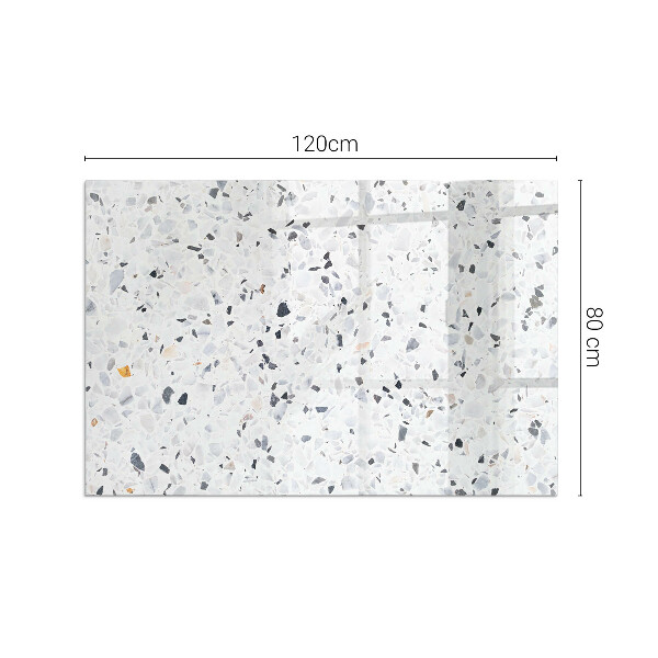 Rettangolare vetro sotto stufa Motivo in pietra con particelle