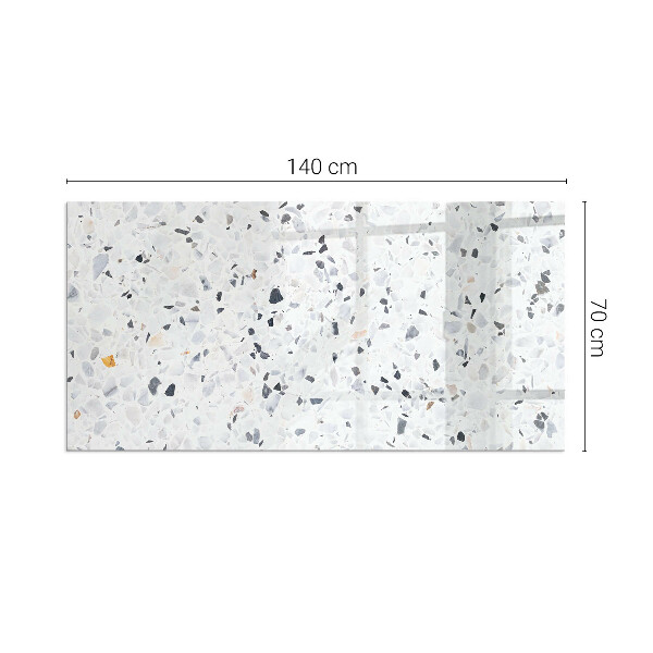 Rettangolare vetro sotto stufa Motivo in pietra con particelle