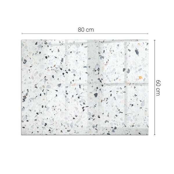 Rettangolare vetro sotto stufa Motivo in pietra con particelle