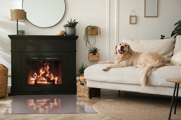 Rettangolare vetro sotto stufa Colore Beige