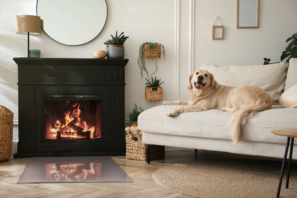 Rettangolare vetro sotto stufa Colore Beige