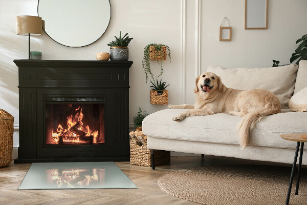 Rettangolare vetro sotto stufa Colore Verde chiaro