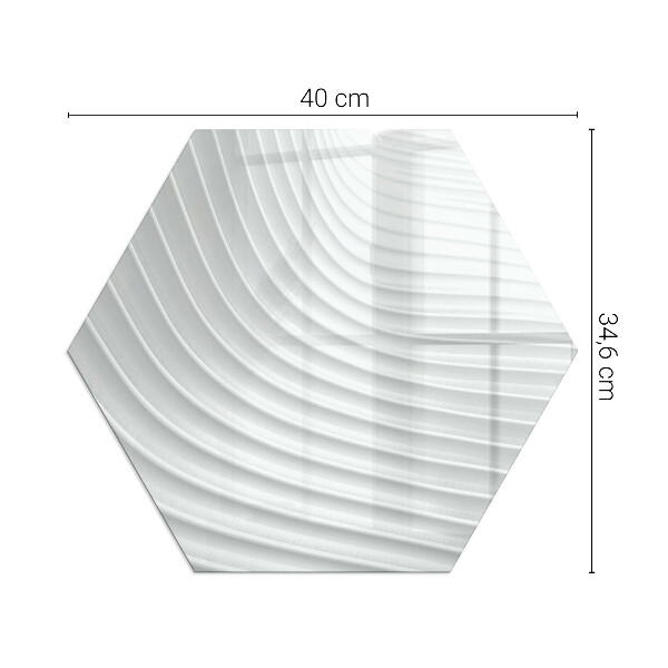 Esagonale vetro sotto stufa Onde di linee delicate
