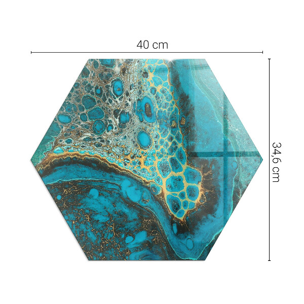 Esagonale vetro sotto stufa Modello organico astratto