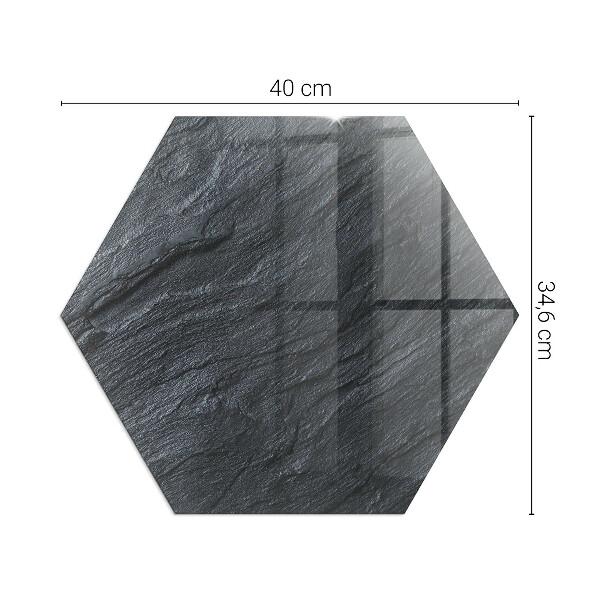 Esagonale vetro sotto stufa Texture della superficie della pietra