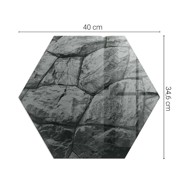 Esagonale vetro sotto stufa Modello in pietra naturale