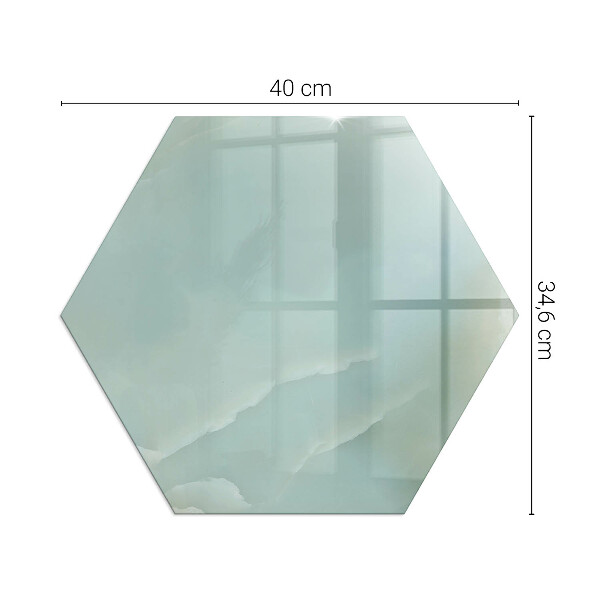 Esagonale vetro sotto stufa Delicato motivo marmoreo