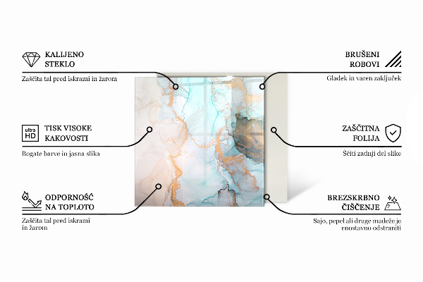 Esagonale vetro sotto stufa Colore viola chiaro