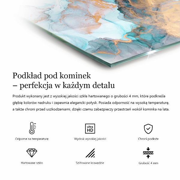 Esagonale vetro sotto stufa Colore grigio