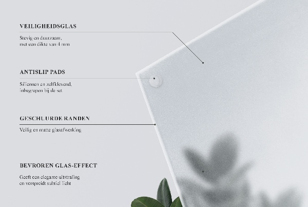 Piano per tavolo quadrato traslucido