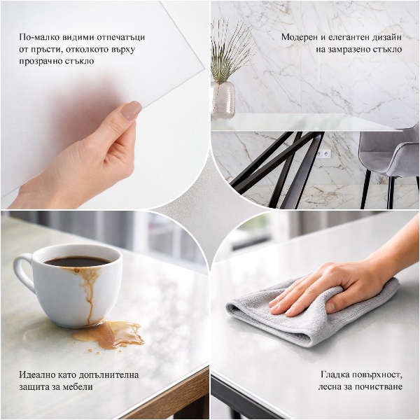 Top per tavolo rotondo in materiale traslucido