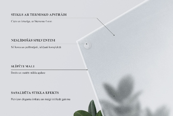 Top per tavolo rotondo in materiale traslucido