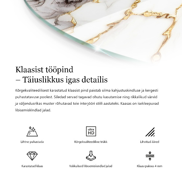 Top tavolo rotondo Composizione grafica in marmo