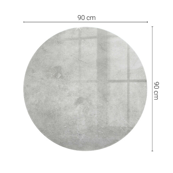 Top tavolo rotondo Graffi sulla superficie del calcestruzzo