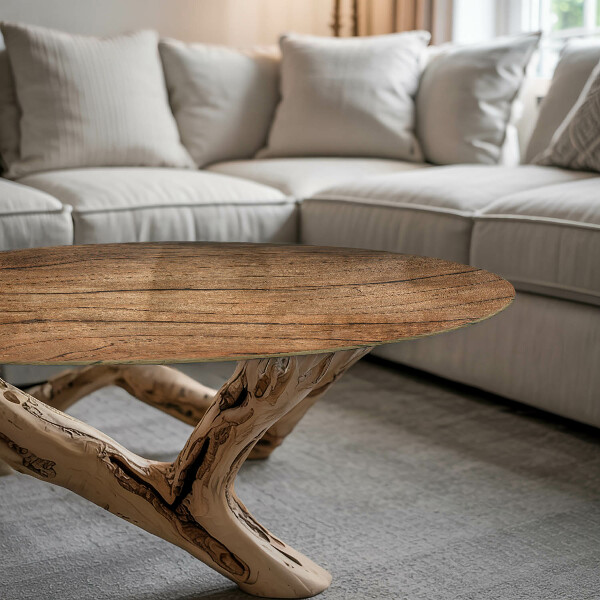 Top tavolo rotondo Elegante motivo forestale