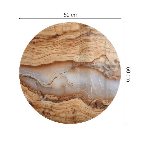 Top tavolo rotondo Legno in armonia con la resina