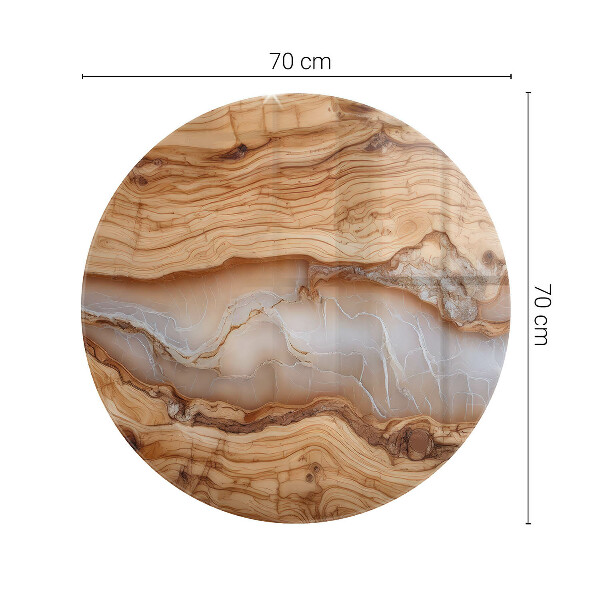 Top tavolo rotondo Legno in armonia con la resina