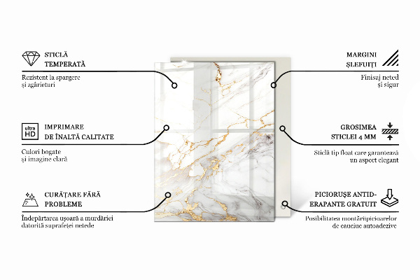 Piano del tavolo rettangolare Bianco puro