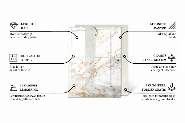 Piano del tavolo rettangolare Bianco puro