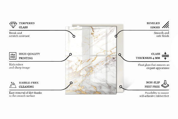 Piano del tavolo rettangolare Elegante nero pieno