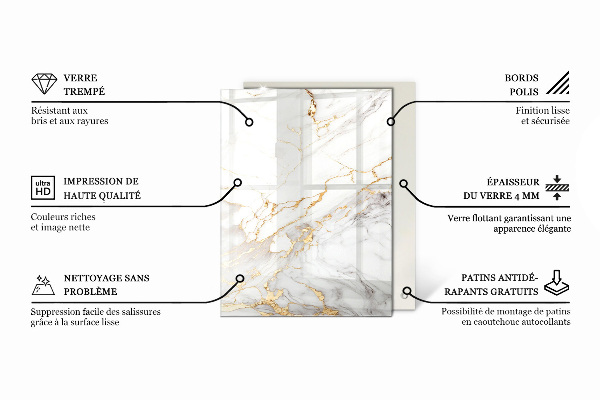 Piano del tavolo rettangolare Elegante motivo forestale