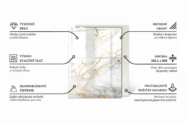 Piano del tavolo rettangolare Sottili venature di marmo