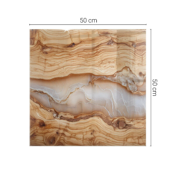 Piano del tavolo rettangolare Legno in armonia con la resina