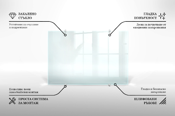 Trasparente rivestimento parete cucina 100x30 cm