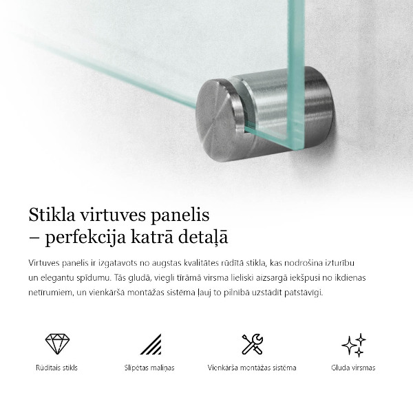 Pannello retrocucina trasparente 100x50 cm