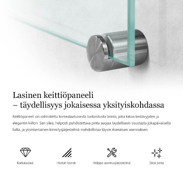 Trasparente pannello retrocucina 100x70 cm