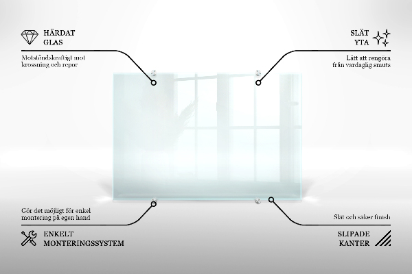 Trasparente pannello retrocucina 100x70 cm