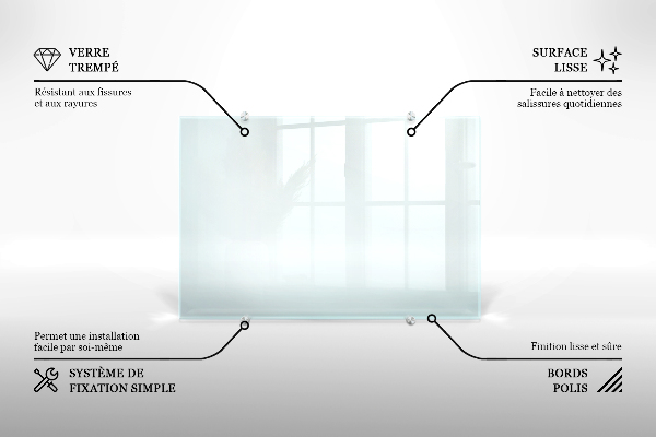 Trasparente pannello rivestimento parete cucina 125x50 cm