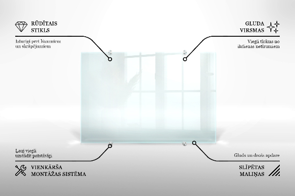 Trasparente pannello rivestimento parete cucina 125x50 cm