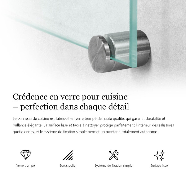 Pannello cucina paraschizzi trasparente 140x70 cm